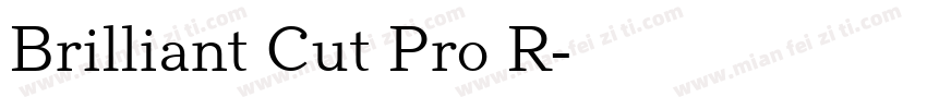 Brilliant Cut Pro R字体转换